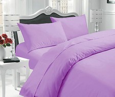 100% Cotton Blend Duvet Quilt Cover Bedding Set With Pillowcases - All Sizes