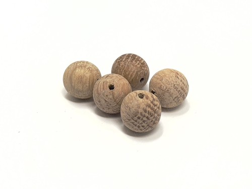 Oak beads not round natural - beads,