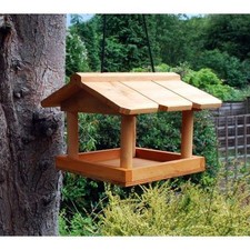 New Hanging Wooden Bird Table