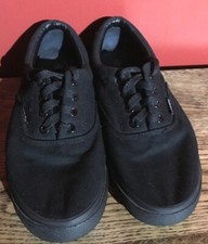 VINTAGE VISION STREETWEAR SKATEBOARD PUMPS SNEAKERS LACE UP SIZE 5 BLACK RETRO