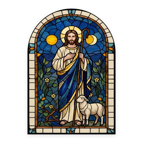 Good shepherd jesus lamb - shepherd, arch