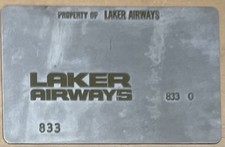 Vintage Laker Airways Ticket