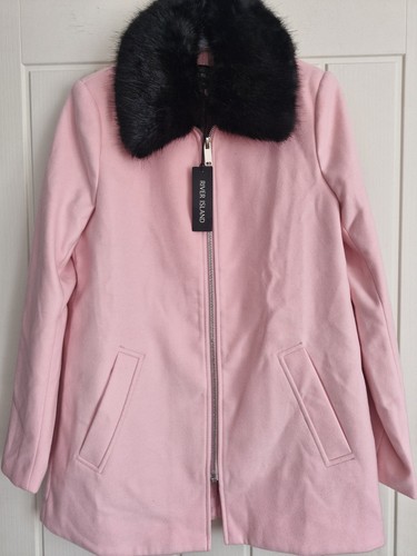River island pink faux fur - river,
