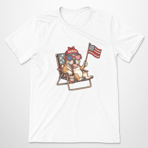 Patriotic bulldog shirt - bulldog, t