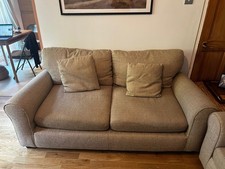 Habitat Molton 2 Seater Sofa Natural Textured Weave Fabric