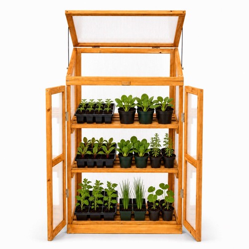 Wooden shelf outdoor cold - wooden,