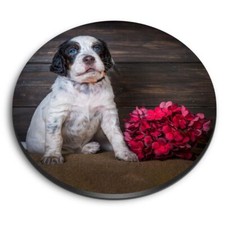 1x Round Fridge MDF Magnet