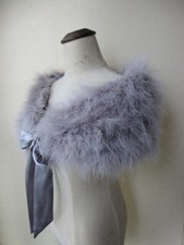 Real Ostrich Feather Fur Shrug