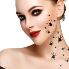 Halloween 32 Crawling Spiders Tattoos Fancy Dress Spider Tattoo Make up New fg