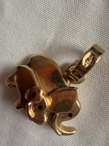 Elephant pendant gold - gold, ct