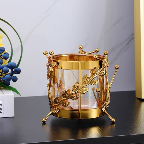 Gold iron vase with - iron,