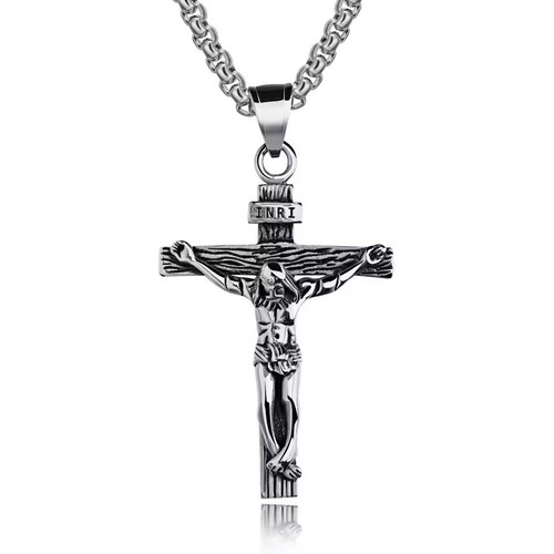 Men stainless steel jesus - men,
