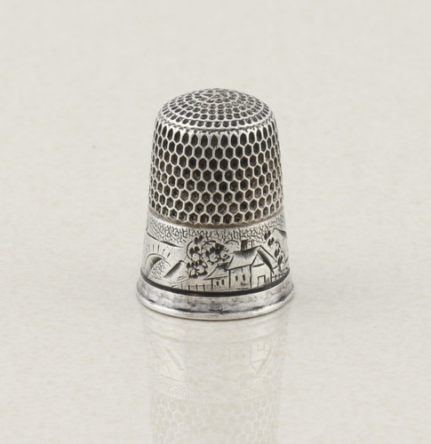 Sterling silver etched home - etched,