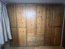 Ikea Leksvik Pine Tall Wardrobes Oak Antique Colour 5 Units 50x  60x 236 height