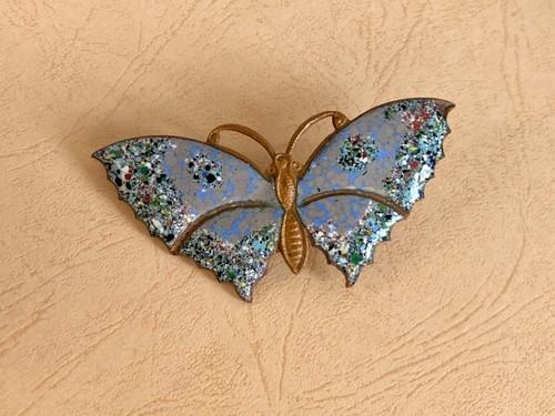 Art deco butterfly brooch - art,