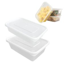 Takeaway Food Containers & Lids Microwave Freezer Safe Plastic Storage Boxes