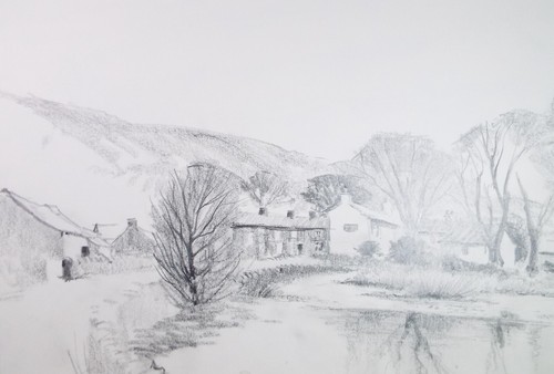 Original pencil drawing - pencil,