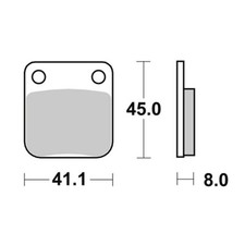 Pair Of Brake Pads SBS 100 HM