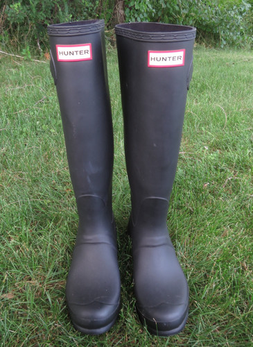 Hunter womens black rubber - womens,