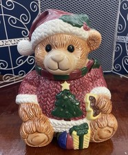 Jay Imports Vintage Christmas Bear Cookie Jar