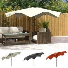 Solar Garden Parasol Umbrella with LED and Tilt, Table Umbrella