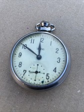Vintage 1960’s Men’s Pocket Watch “SMITHS” Stainless Steel, Working, Keeps Time