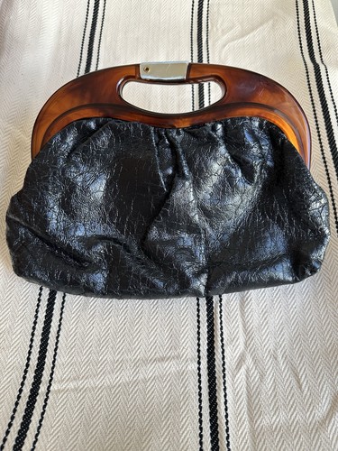 Vintage black clutch - black,