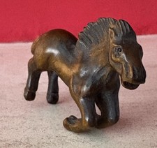 Antique Netsuke Horse, Signed, glasses eyes, 6cm