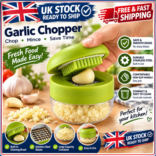 Mini garlic press manual - press,