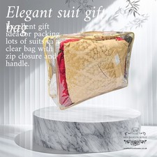 6 Pack Gold Saree Bags Indian Wedding Lehnga Suit Packing Nikah Gift Bags MEDIUM