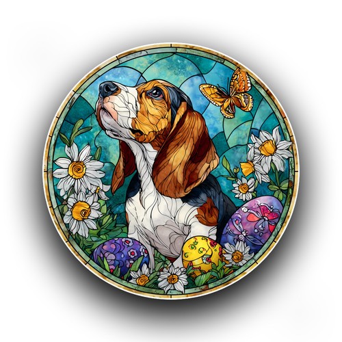 Basset hound puppy easter - hound,
