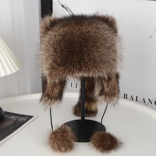 Adult kids real raccoon fur - real,