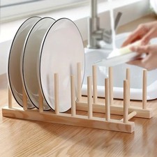 Wooden Dish Rack Stand Holder