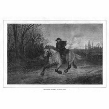 HEYWOOD HARDY the Belated Traveller - Antique Print 1871