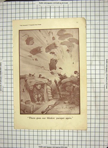 Original old antique print war - print,