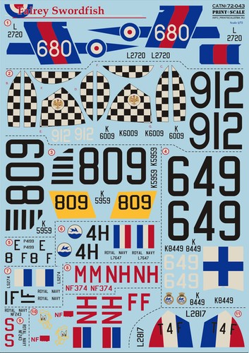 Fairey swordfish decal - 1/72,