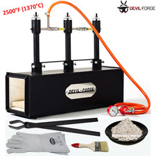 DEVIL-FORGE DFPROF3 Gas Propane Forge Farrier Burner Furnace +Tongs UK (NEW)