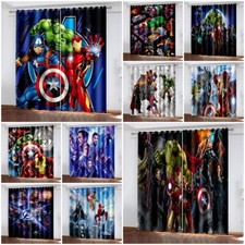 Kids Marvel The Avengers Curtains Blackout Curtains Thermal Ring Top Eyele Gift