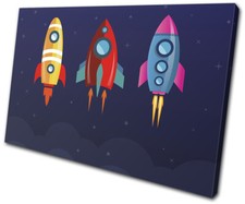 Space Rockets Cartoon Modern