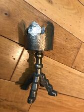 BRASS  GOTHIC ALTAR CANDLESTICK HOLDER - 19cm tall (Cage 5)