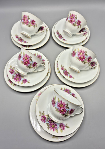 Vintage white purple floral - white, &
