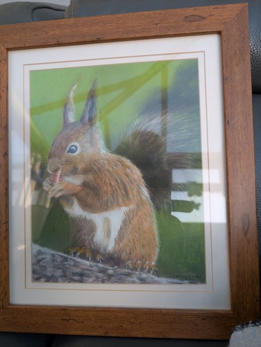 Original pastel painting red - pastel,