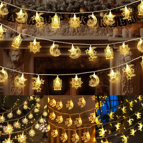 Ramadan moon star led string - moon,