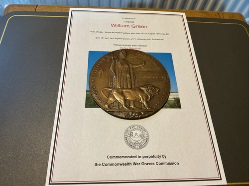 Ww1 memorial plaque - plaque, william