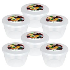 6x Just Pudding Basins Plastic