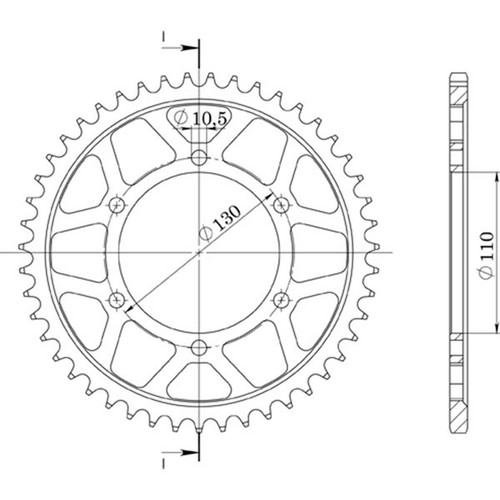 Aluminum crown p530 d43 - p530,