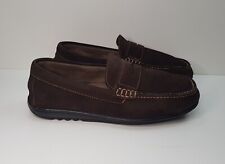 ROCKPORT SIZE 6.5UK EUR40 MENS BROWN SUEDE SLIP ON MOCCASINS PENNY LOAFERS SHOES
