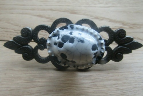 Ceramic crackle oval - crackle, vintage