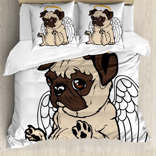 Pug duvet cover puppy - duvet,