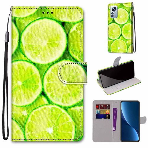 Printed leather flip wallet - leather,